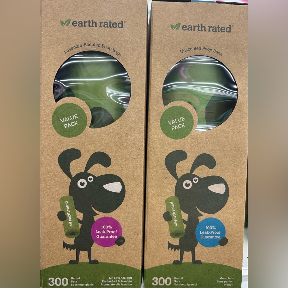 Earth Rated Poop Bags on Single Roll X 300